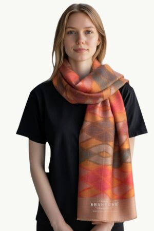 A Shahposh opulent warmth of exquisitely patterned autumn shawl, a statement of refined elegance