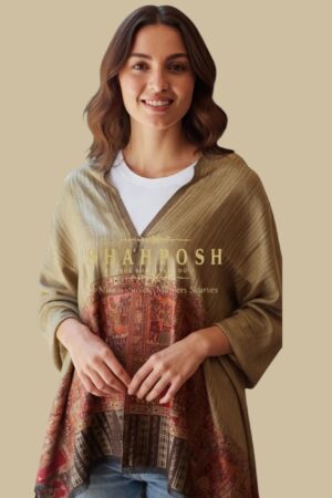 A Molten gold Moon light stole plays across its surface, creating a subtle, captivating shimmer.