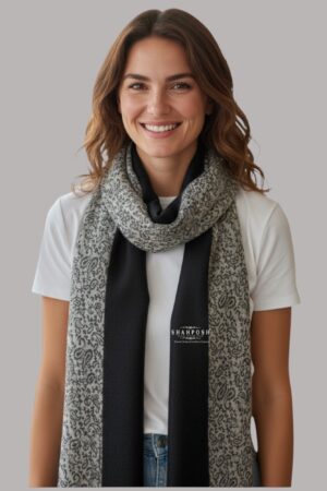 A Shahposh Stole Incomparable Tapestry of Shadow and Sheen.